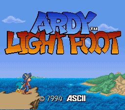 Ardy Lightfoot Title Screen
